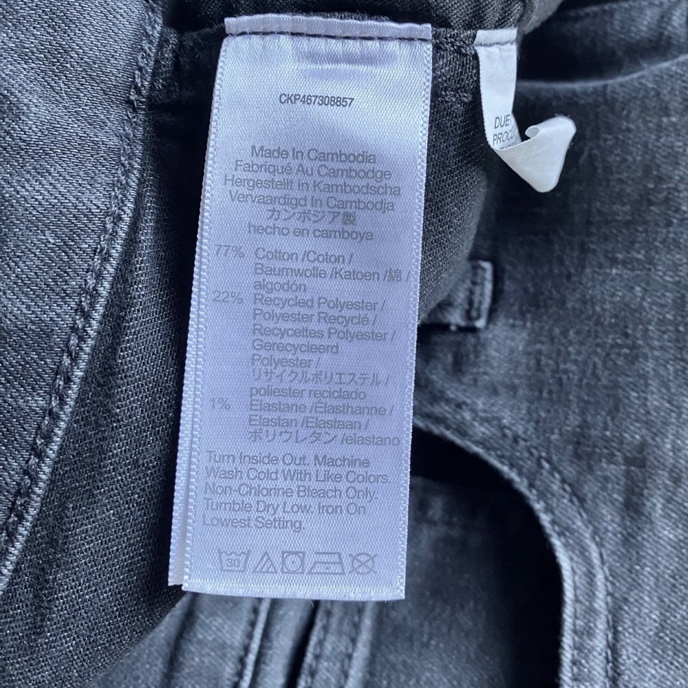 Madewell Slim Straight Leg in black "Richgrove Wash" Size 28 Tall - Picture 13 of 15